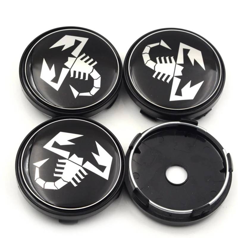 4 Stück Nabendeckel für Abarth Grande Punto (199) 2007, Radnabenkappen Felgendeckel Felgenkappen Nabenkappen Wheel Caps Radnabenabdeckung,C-56mm von FEIYIJIA