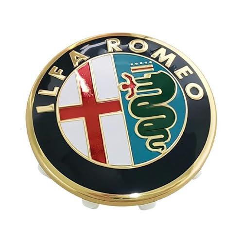 4 Stück Nabendeckel für Alfa Romeo Stelvio 2017-2021 2022, Radnabenkappen Felgendeckel Felgenkappen Nabenkappen Wheel Caps Radnabenabdeckung,C-60mm von FEIYIJIA