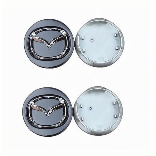 4 Stück Nabendeckel für Mazda 2 3 6 CX-3 CX-30 CX-5 CX-50 CX-60 CX-7 CX-8 CX-9 MX-5 MX-30 56mm, Radnabenkappen Felgendeckel Felgenkappen Nabenkappen Wheel Caps Radnabenabdeckung,D von FEIYIJIA