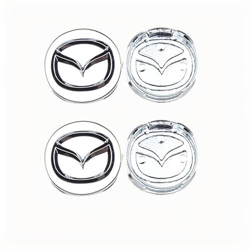 4 Stück Nabendeckel für Mazda CX-3 2018-2023 60mm, Radnabenkappen Felgendeckel Felgenkappen Nabenkappen Wheel Caps Radnabenabdeckung,C von FEIYIJIA