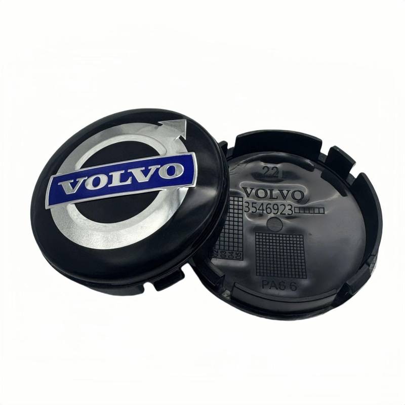 4 Stück Nabendeckel für Volvo EC40 2024 64mm, Radnabenkappen Felgendeckel Felgenkappen Nabenkappen Wheel Caps Radnabenabdeckung,B von FEIYIJIA