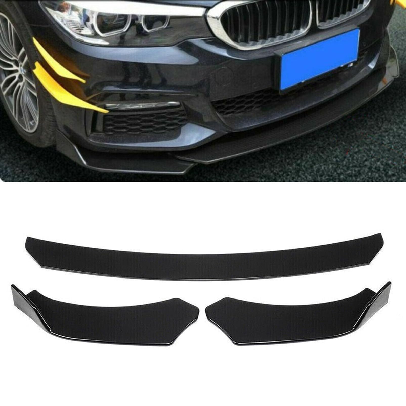 FELEA Auto-Frontstoßstangen-Lippensplitter-Spoiler für BMW X3 F25 2011-2017, langlebiger Auto-Splitter-Diffusor-Schutz von FELEA