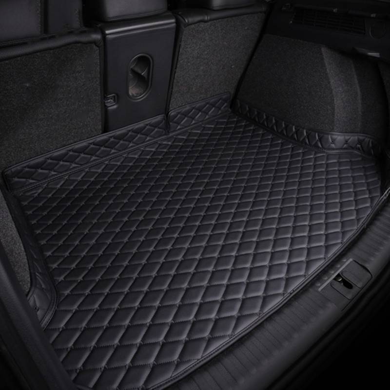 Auto-Kofferraummatten aus Leder für BMW 2 Serise Wagon(7seats) F46 2014-2023, Cargo-Teppich, Kofferraummatte, Kratzfeste Matte, Innenzubehör,a/Black von FELEA