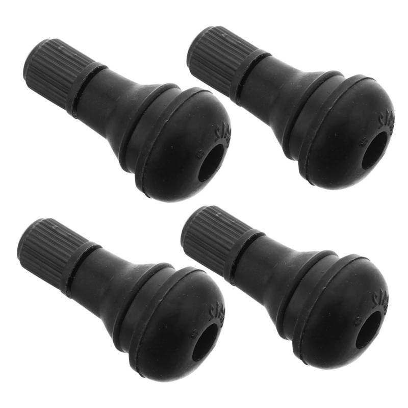 FELTECHELECTR 4 Stück Schlauchlose Autoreifen-ventilschäfte Tr412, Einfache Snap-in-Installation, Geeignet Für Verschiedene Fahrzeugreifen, Ideal Für Reifenwartung Und -austausch, Schwarz von FELTECHELECTR
