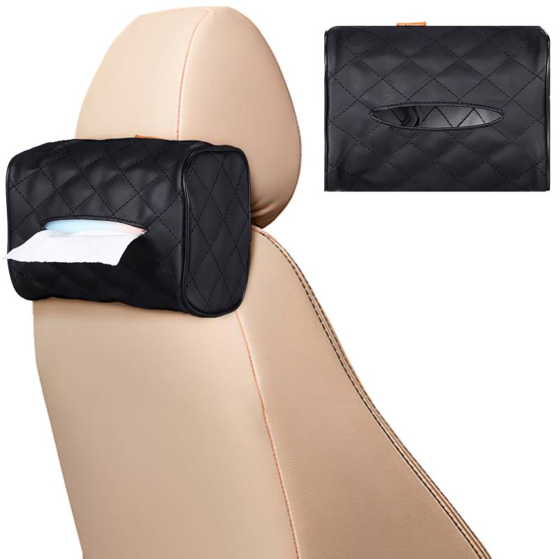 FELTECHELECTR Auto Taschentuchhalter für Sonnenblende Elegante Taschentuchbox mit Einfacher Installation und Schnellem Zugriff für Rücksitz und Armlehne Auto von FELTECHELECTR
