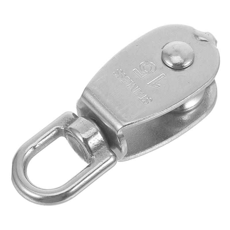 FELTECHELECTR Seil 304 Edelstahl Seilrolle Kleine Pulley Für Seile Drehbare Und Zugrolle Schwere Ausführung Für Drahtseil M15 Einzelrolle Für Vielseitige Anwendungen Und Langlebig von FELTECHELECTR
