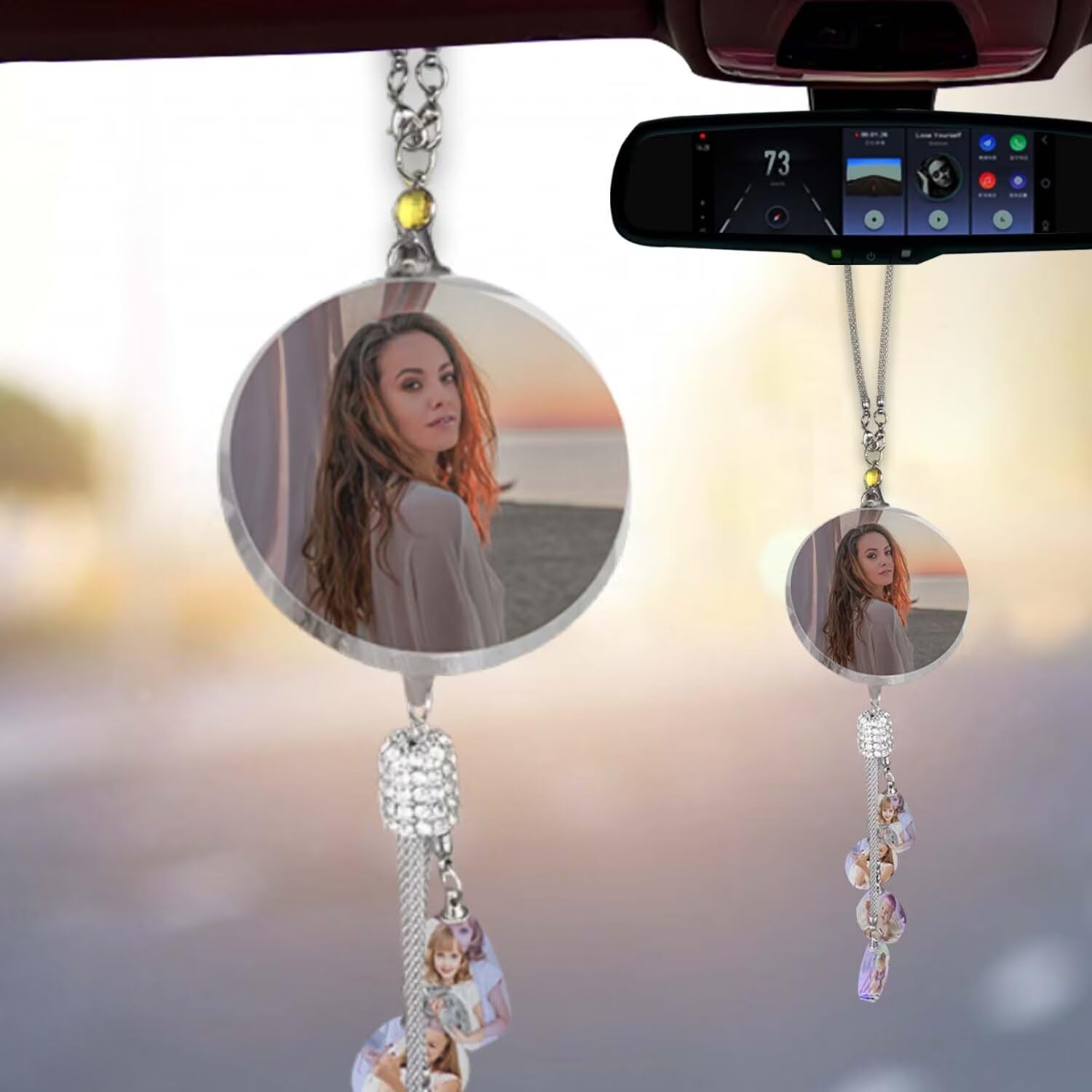 Personalisierter Kristall-Autoinnenraum-Anhänger,Benutzerdefinierte Foto Rückspiegel Anhänger,Kristall-Foto-Geschenke,Auto Innenraum Dekoration Zubehör Personalisierter Kristall-Autoinnenraum-Anhänger,Benutzerdefinierte Foto Rückspiegel Anhänger,Kristall-Foto-Geschenke,Auto Innenraum Dekoration Zubehör von FENGHUO
