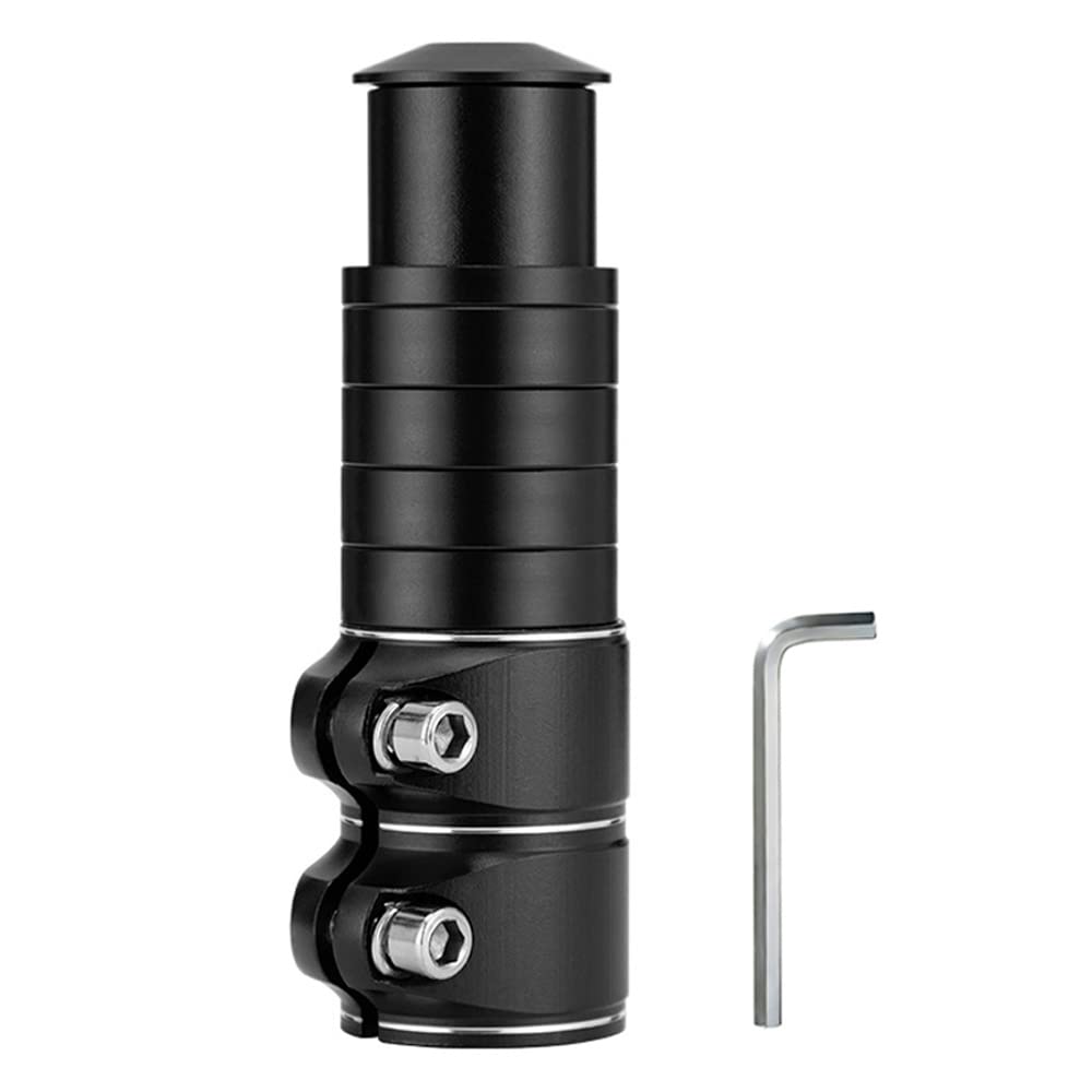 FENGQ Lenkererhöhung Fahrrad, 28.6mm /120mm Fahrradlenker erhöhung, Fahrrad Vorbau Höhenadapter, Fahrrad lenkererhöhung, für Mountainbike Rennrad MTB (Schwarz) von FENGQ
