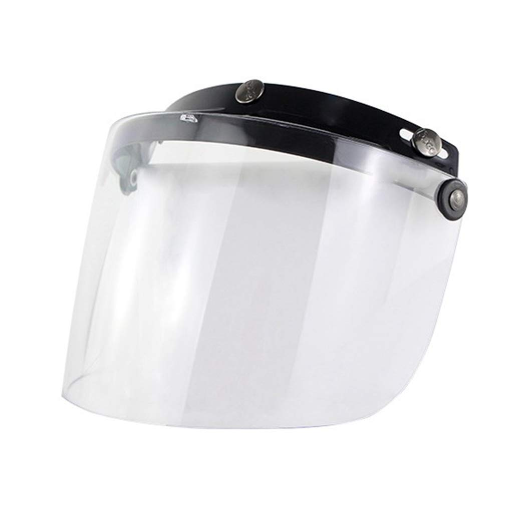 FENOHREFE Open Face Helm Visier Motorradhelm Bubble Visier Linse Bubble Shield 3-Snap Design Flip Up Down Helme Zubehör FENOHREFE Open Face Helm Visier Motorradhelm Bubble Visier Linse Bubble Shield 3-Snap Design Flip Up Down Helme Zubehör von FENOHREFE