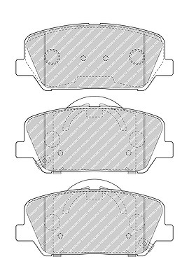Ferodo Bremsbelagsatz, Scheibenbremse [Hersteller-Nr. FDB4984] für Hyundai, Kia von FERODO