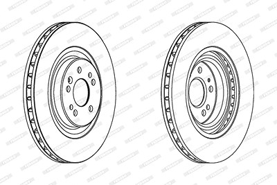 Ferodo 1x Bremsscheibe [Hersteller-Nr. DDF1085C-1] für Mercedes-Benz von FERODO
