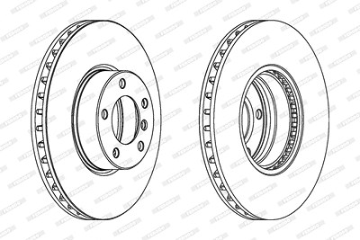 Ferodo Bremsscheibe [Hersteller-Nr. DDF1202C-1] für Alpina, BMW von FERODO