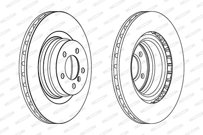 Ferodo 1x Bremsscheibe [Hersteller-Nr. DDF1435C-1] für Land Rover von FERODO