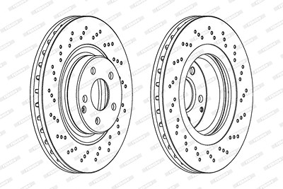 Ferodo 1x Bremsscheibe [Hersteller-Nr. DDF1458C-1] für Mercedes-Benz von FERODO