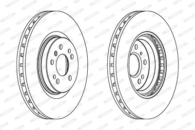 Ferodo 1x Bremsscheibe [Hersteller-Nr. DDF1533C-1] für Mercedes-Benz von FERODO