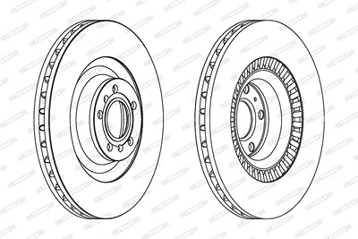 Ferodo Bremsscheibe [Hersteller-Nr. DDF1572C-1] für Audi, VW von FERODO