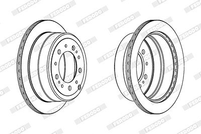 Ferodo 1x Bremsscheibe [Hersteller-Nr. DDF1597C-1] für Lexus, Toyota von FERODO