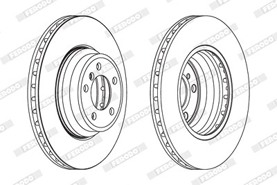 Ferodo 1x Bremsscheibe [Hersteller-Nr. DDF1701C-1] für BMW von FERODO