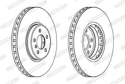 Ferodo 1x Bremsscheibe [Hersteller-Nr. DDF1746C-1] für BMW von FERODO