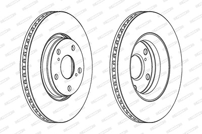 Ferodo Bremsscheibe [Hersteller-Nr. DDF1756C] für Toyota von FERODO