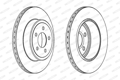 Ferodo Bremsscheibe [Hersteller-Nr. DDF1766C-1] für Chrysler, Lancia von FERODO