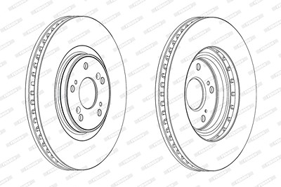 Ferodo 1x Bremsscheibe [Hersteller-Nr. DDF1777C-1] für Honda von FERODO