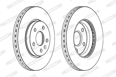 Ferodo Bremsscheibe [Hersteller-Nr. DDF1869C] für Chevrolet, Opel, Vauxhall von FERODO