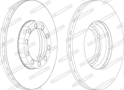 Ferodo 1x Bremsscheibe [Hersteller-Nr. FCR169A] für Renault Trucks von FERODO