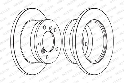 Ferodo 1x Bremsscheibe [Hersteller-Nr. FCR229C] für Mercedes-Benz, VW von FERODO