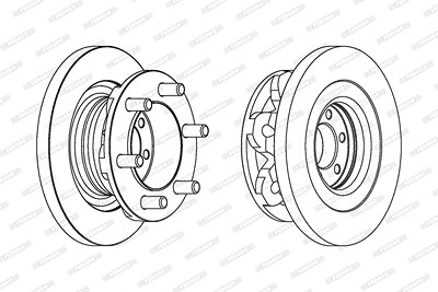 Ferodo 1x Bremsscheibe [Hersteller-Nr. FCR313A] für Iveco von FERODO