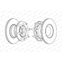 Bremsscheibe FERODO FCR104A, 1 Stück von Ferodo