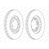 Bremsscheiben FERODO DDF1626C vorne, belüftet, 2 Stück von Ferodo