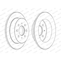 Bremsscheiben FERODO DDF1358C hinten, voll, 2 Stück Bremsscheiben FERODO DDF1358C hinten, voll, 2 Stück von Ferodo