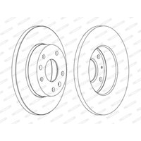 Bremsscheiben Komplett, voll FERODO DDF1100C, Vorne, 2 Stück Bremsscheiben Komplett, voll FERODO DDF1100C, Vorne, 2 Stück von Ferodo