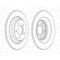 Bremsscheiben FERODO DDF1547C hinten, voll, 2 Stück Bremsscheiben FERODO DDF1547C hinten, voll, 2 Stück von Ferodo