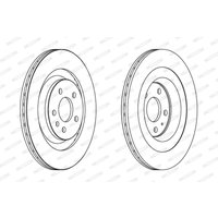 Bremsscheiben FERODO DDF1667C hinten, belüftet, 2 Stück von Ferodo