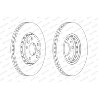 Bremsscheiben FERODO DDF1726C vorne, belüftet, 2 Stück Bremsscheiben FERODO DDF1726C vorne, belüftet, 2 Stück von Ferodo