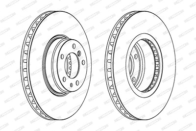 Ferodo 1x Bremsscheibe [Hersteller-Nr. DDF832C-1] für Alpina, BMW von FERODO