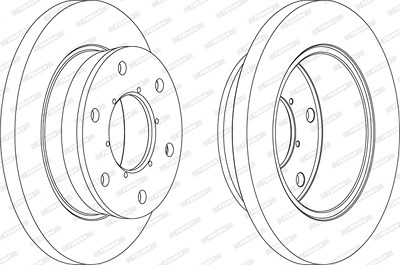 Ferodo 1x Bremsscheibe [Hersteller-Nr. FCR343A] für Iveco von FERODO