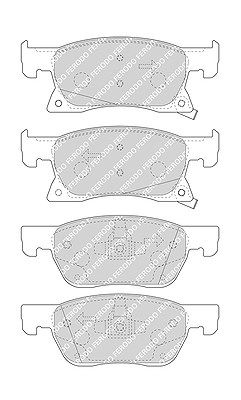 Ferodo Bremsbelagsatz, Scheibenbremse [Hersteller-Nr. FDB4933] für Opel von FERODO