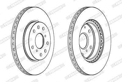 Ferodo Bremsscheibe [Hersteller-Nr. DDF1620C] für Fiat, Suzuki von FERODO