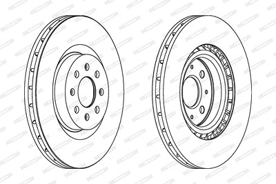 Ferodo Bremsscheibe [Hersteller-Nr. DDF1773C] für Abarth von FERODO