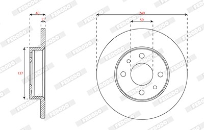 Ferodo Bremsscheibe [Hersteller-Nr. DDF2218C] für Abarth von FERODO