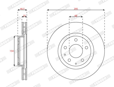 Ferodo Bremsscheibe [Hersteller-Nr. DDF3035C] für Mazda von FERODO