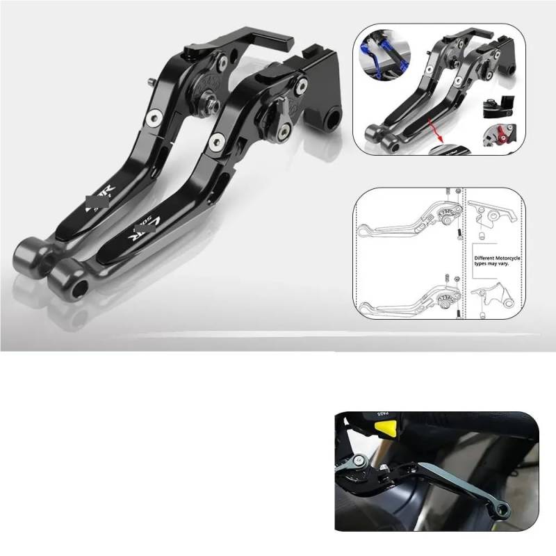 Handgriffbremshebel Für CBR500R 2013-2022 Motorrad Einstellbare Klapp Bremse Kupplung Hebel Lenker Grip Griff Hebel Motorrad Zubehör von FESOKSEJ