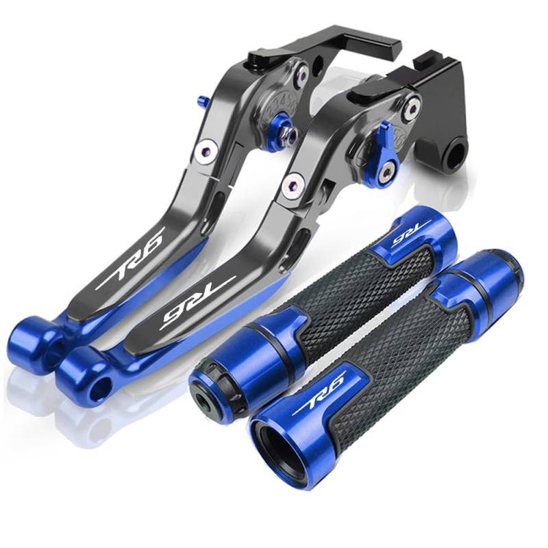 Handgriffbremshebel Für YZF R6 2005-2016 CNC Klappbremskupplungshebel Handbremse Lenker Griffe Handgriffe Motorradzubehör von FESOKSEJ