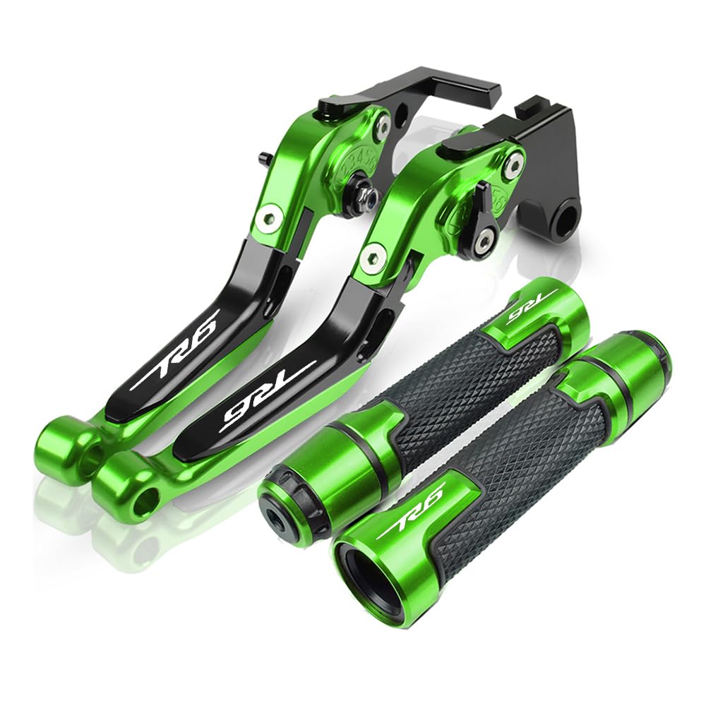 Handgriffbremshebel Für YZF R6 2005-2016 CNC Klappbremskupplungshebel Handbremse Lenker Griffe Handgriffe Motorradzubehör von FESOKSEJ