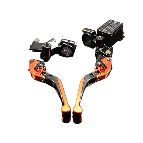 Handgriffbremshebel Universal CNC 7/8" 22mm Motorrad Kupplung Bremse Hauptzylinder Reservoir Hebel Kit Flüssigkeit Reservoir Set von FESOKSEJ