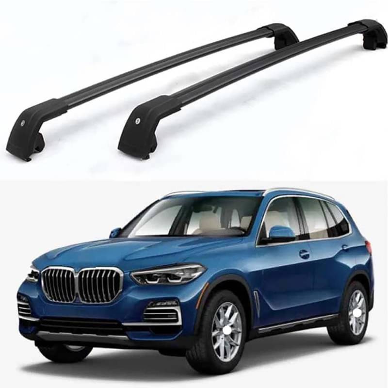 DachträGer RelingträGer, für BMW X5 G05 2019-2022 Aluminium Dachträger Gepäckträger Fahrradträger Dachboxen Dach Gepäckablage Railing Track Zubehör von FESTAS