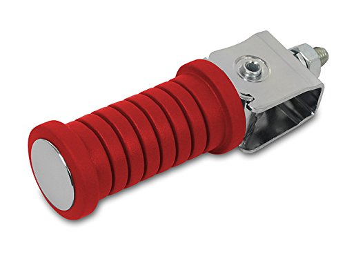 Beifahrerfußraste rot/chrom (passend für Motorrad MZ) von FEZ Fahrzeugteile GmbH